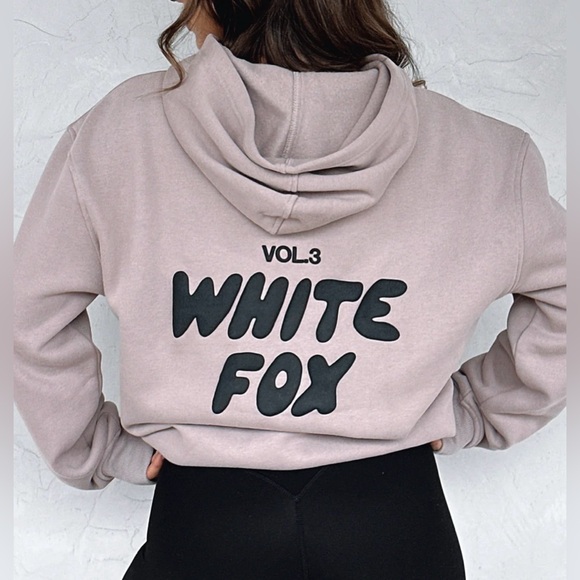 White Fox Boutique Hoodie “Cinnamon” Taupe (Size S/M) - Picture 4 of 6